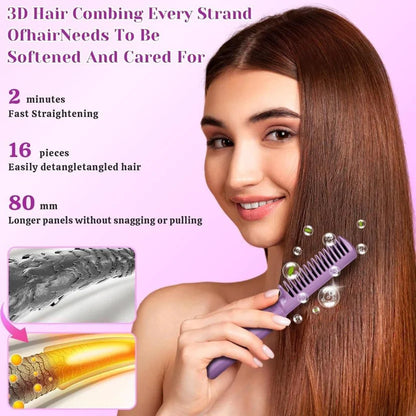 Meneflix Cordless Mini Hair Straightener & Hot Comb